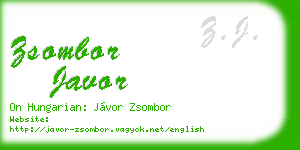 zsombor javor business card