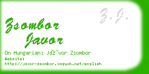 zsombor javor business card